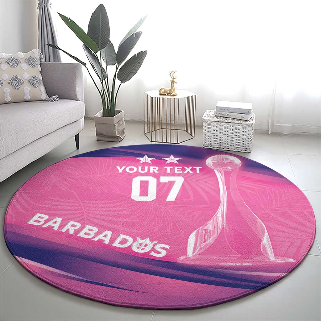 Barbados Cricket Custom Round Carpet Royal Champions - Tropical Vibes - Wonder Print Shop