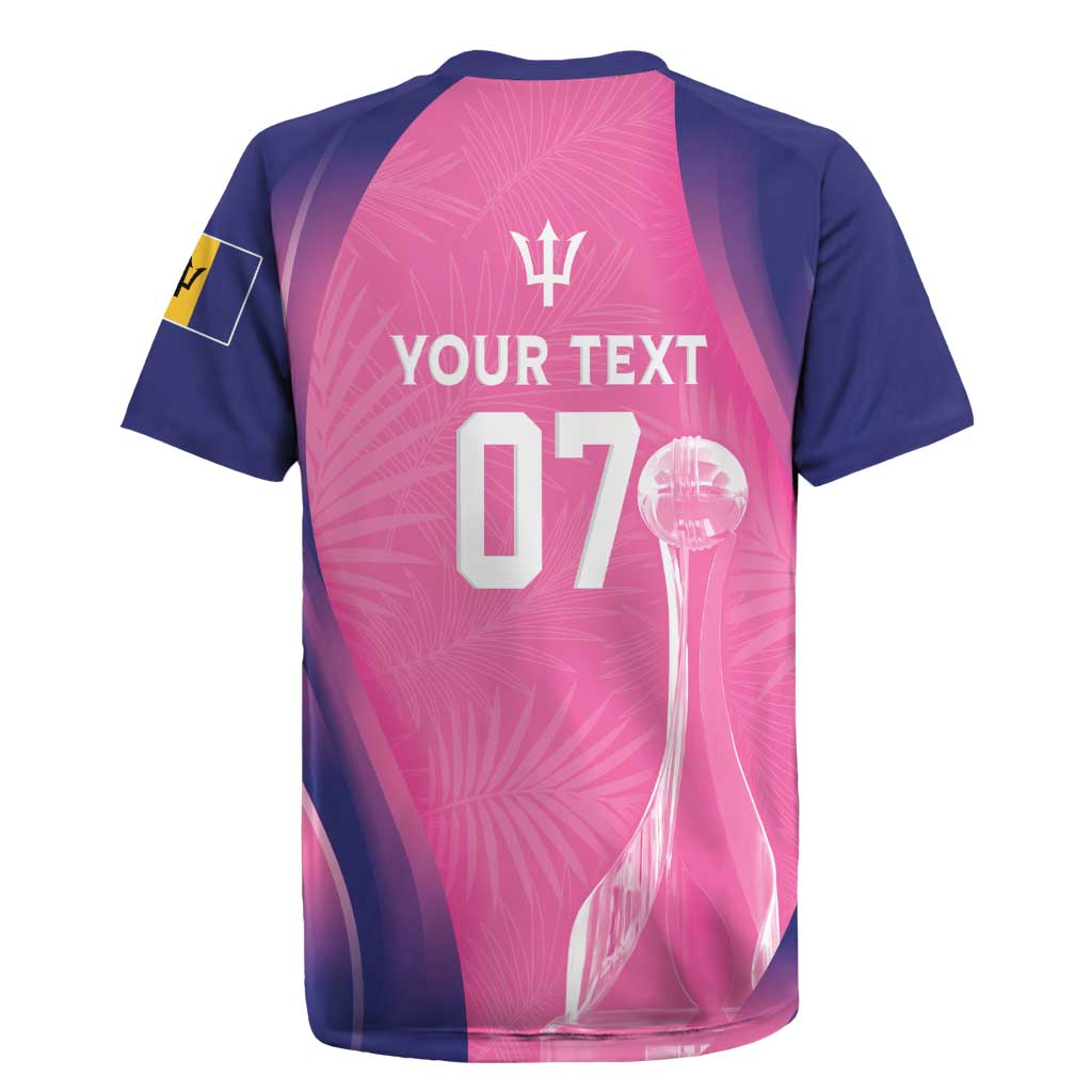 Barbados Cricket Custom Rugby Jersey Royal Champions - Tropical Vibes - Wonder Print Shop