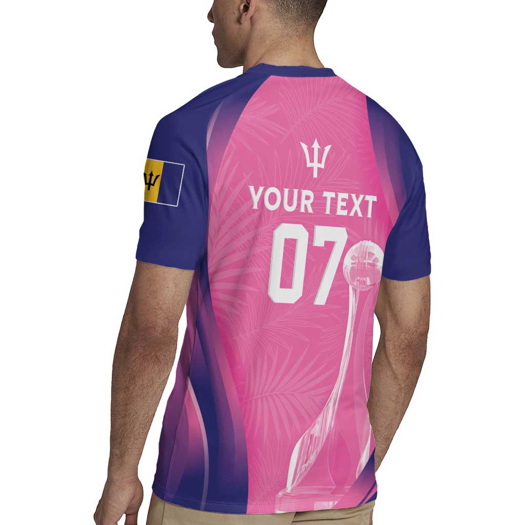 Barbados Cricket Custom Rugby Jersey Royal Champions - Tropical Vibes - Wonder Print Shop