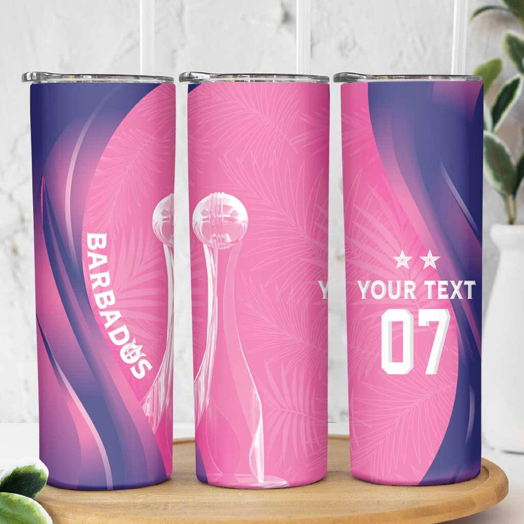 Barbados Cricket Custom Skinny Tumbler Royal Champions - Tropical Vibes - Wonder Print Shop