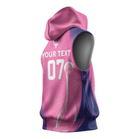 Barbados Cricket Custom Sleeveless Hoodie Royal Champions - Tropical Vibes - Wonder Print Shop