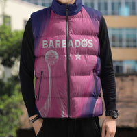 Barbados Cricket Custom Sleeveless Puffer Jacket Royal Champions - Tropical Vibes - Wonder Print Shop