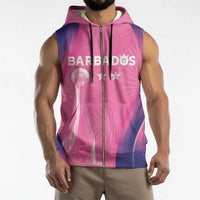 Barbados Cricket Custom Sleeveless Zip Hoodie Royal Champions - Tropical Vibes - Wonder Print Shop