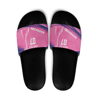 Barbados Cricket Custom Slide Sandals Royal Champions - Tropical Vibes - Wonder Print Shop