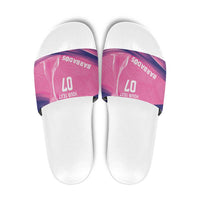 Barbados Cricket Custom Slide Sandals Royal Champions - Tropical Vibes - Wonder Print Shop