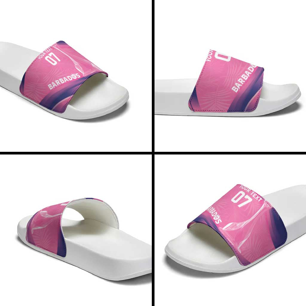 Barbados Cricket Custom Slide Sandals Royal Champions - Tropical Vibes - Wonder Print Shop