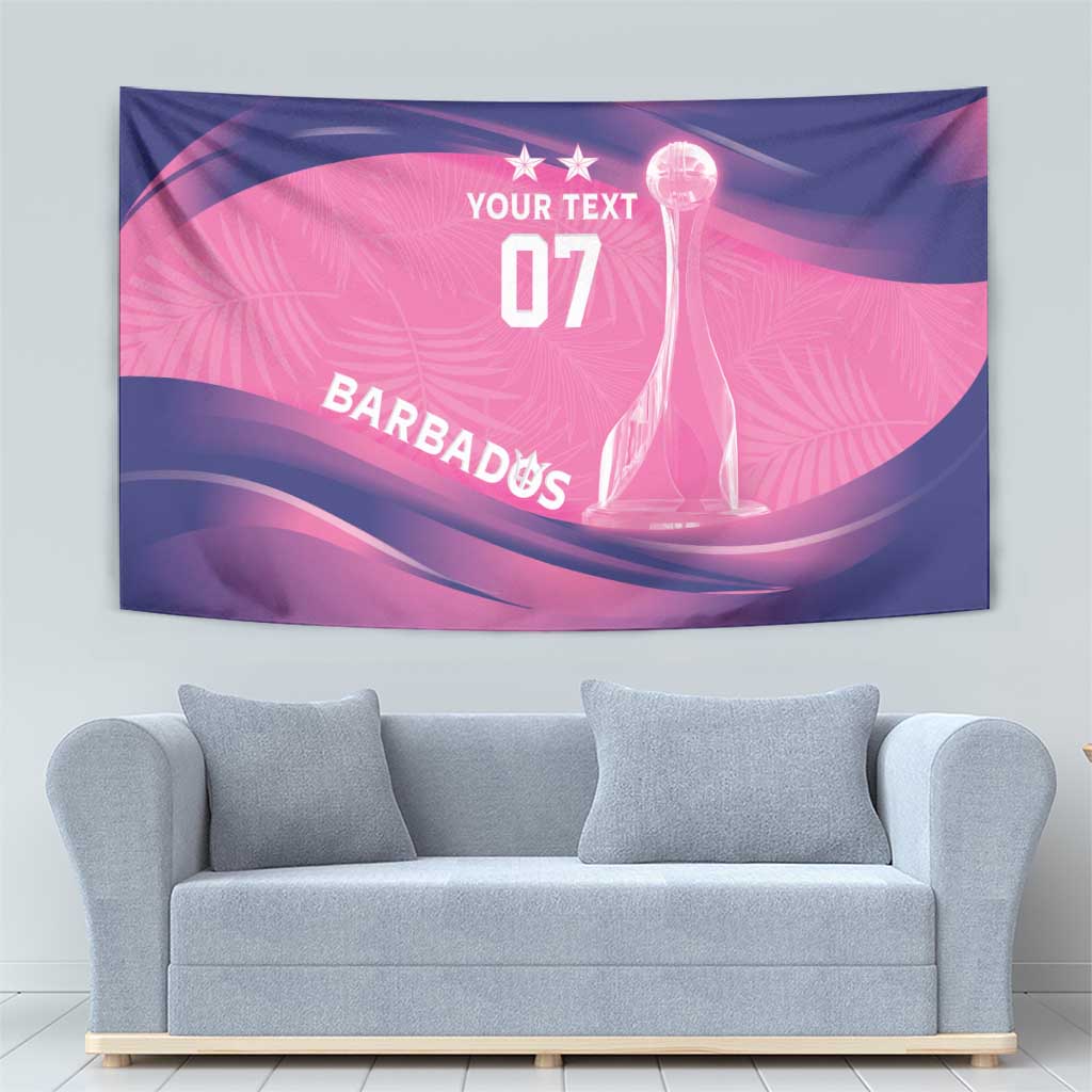 Barbados Cricket Custom Tapestry Royal Champions - Tropical Vibes - Wonder Print Shop