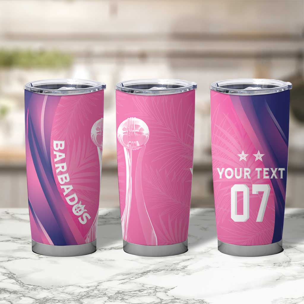 Barbados Cricket Custom Tumbler Cup Royal Champions - Tropical Vibes - Wonder Print Shop