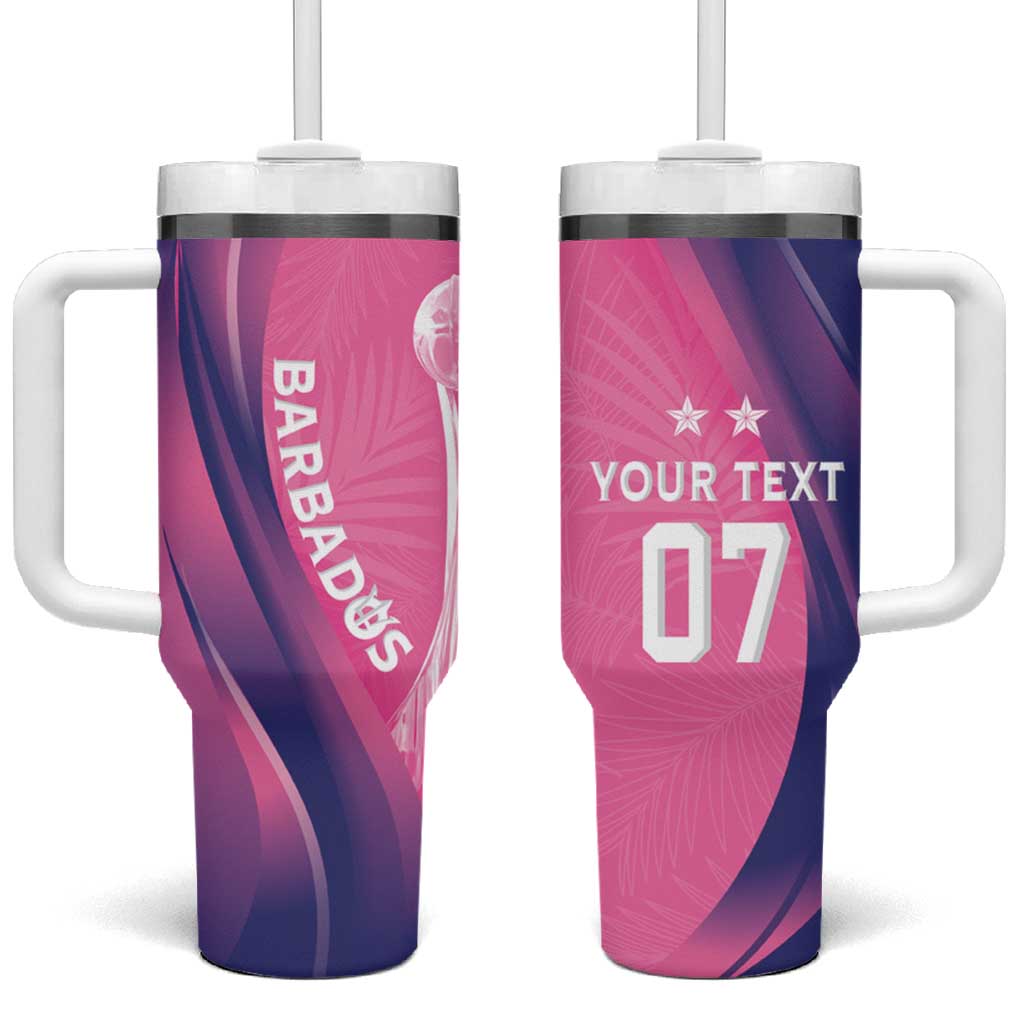 Barbados Cricket Custom Tumbler With Handle Royal Champions - Tropical Vibes - Wonder Print Shop