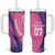 Barbados Cricket Custom Tumbler With Handle Royal Champions - Tropical Vibes - Wonder Print Shop