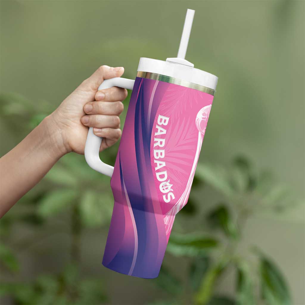 Barbados Cricket Custom Tumbler With Handle Royal Champions - Tropical Vibes - Wonder Print Shop