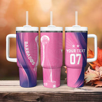 Barbados Cricket Custom Tumbler With Handle Royal Champions - Tropical Vibes - Wonder Print Shop