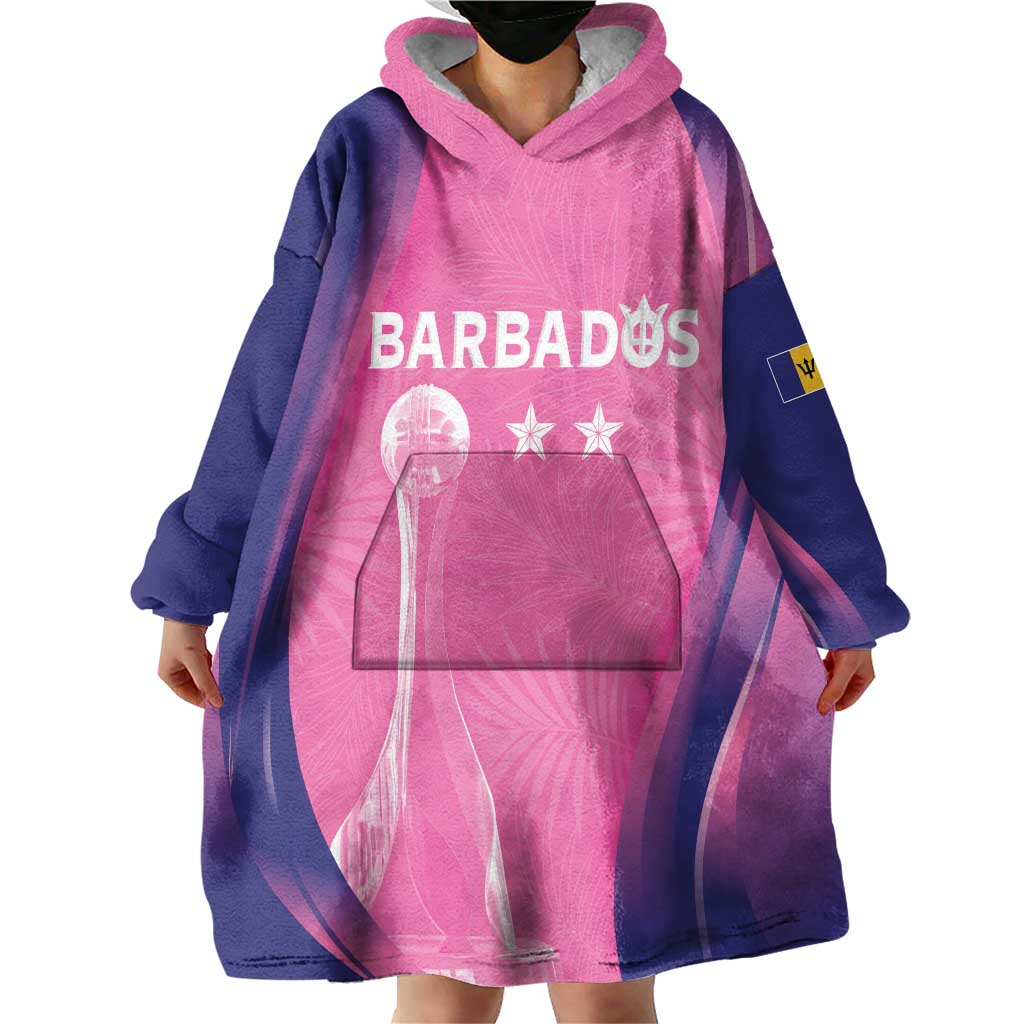 Barbados Cricket Custom Wearable Blanket Hoodie Royal Champions - Tropical Vibes - Wonder Print Shop