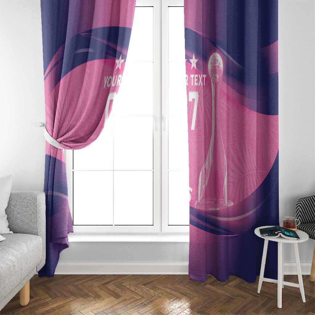 Barbados Cricket Custom Window Curtain Royal Champions - Tropical Vibes - Wonder Print Shop