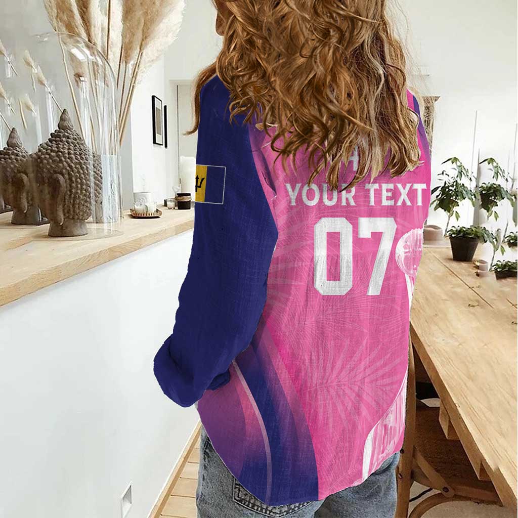 Barbados Cricket Custom Women Casual Shirt Royal Champions - Tropical Vibes - Wonder Print Shop