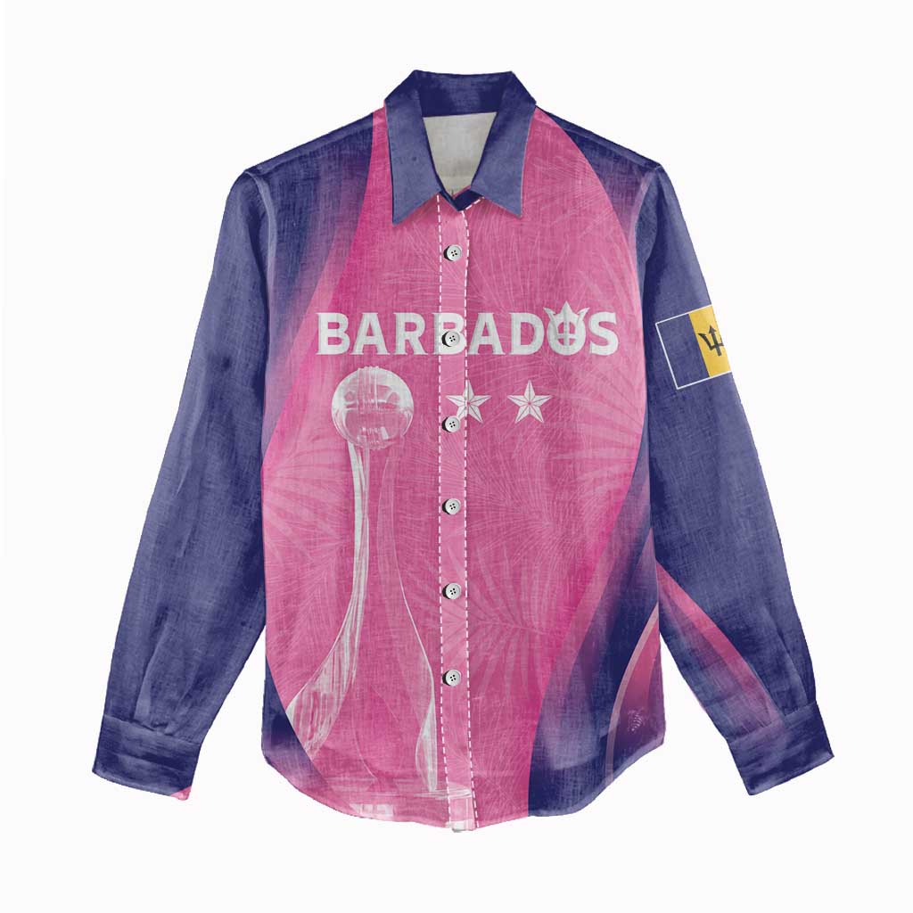 Barbados Cricket Custom Women Casual Shirt Royal Champions - Tropical Vibes - Wonder Print Shop