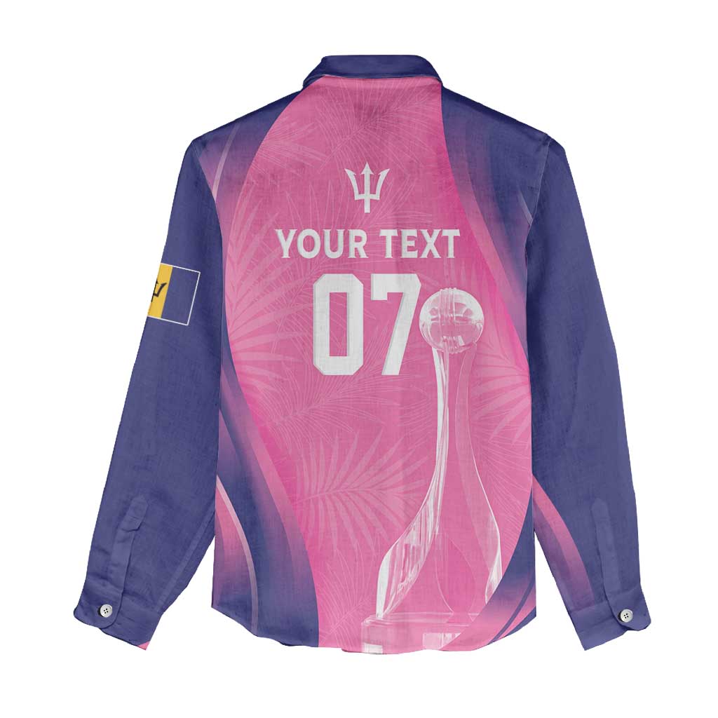 Barbados Cricket Custom Women Casual Shirt Royal Champions - Tropical Vibes - Wonder Print Shop