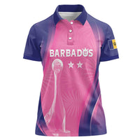 Barbados Cricket Custom Women Polo Shirt Royal Champions - Tropical Vibes - Wonder Print Shop