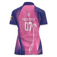 Barbados Cricket Custom Women Polo Shirt Royal Champions - Tropical Vibes - Wonder Print Shop