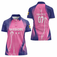 Barbados Cricket Custom Women Polo Shirt Royal Champions - Tropical Vibes - Wonder Print Shop