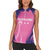 Barbados Cricket Custom Women Sleeveless Polo Shirt Royal Champions - Tropical Vibes - Wonder Print Shop