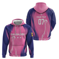 Barbados Cricket Custom Zip Hoodie Royal Champions - Tropical Vibes - Wonder Print Shop
