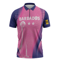 Barbados Cricket Custom Zipper Polo Shirt Royal Champions - Tropical Vibes - Wonder Print Shop