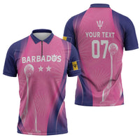 Barbados Cricket Custom Zipper Polo Shirt Royal Champions - Tropical Vibes - Wonder Print Shop