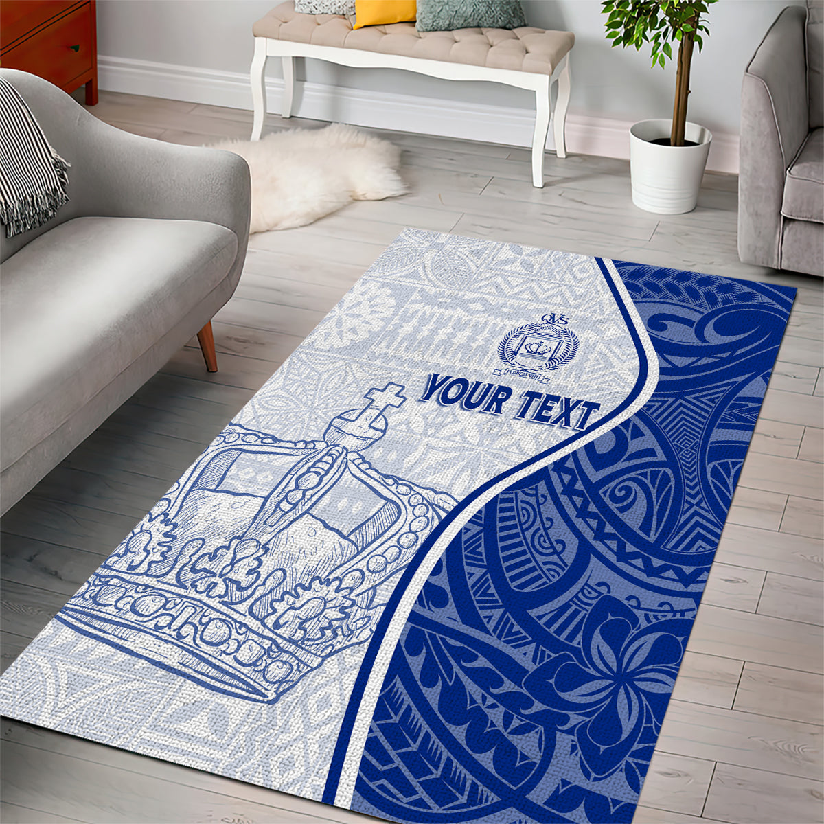 Personalised Queen Victoria School Area Rug QVS Old Boys LT7 - Wonder Print Shop