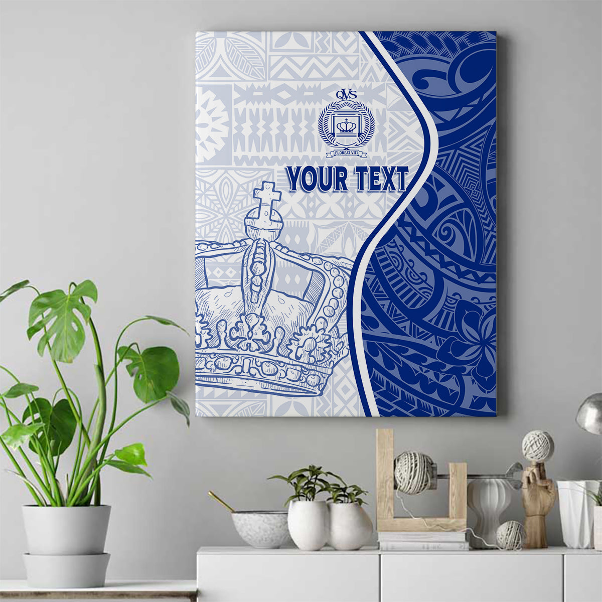 Personalised Queen Victoria School Canvas Wall Art QVS Old Boys LT7 - Wonder Print Shop