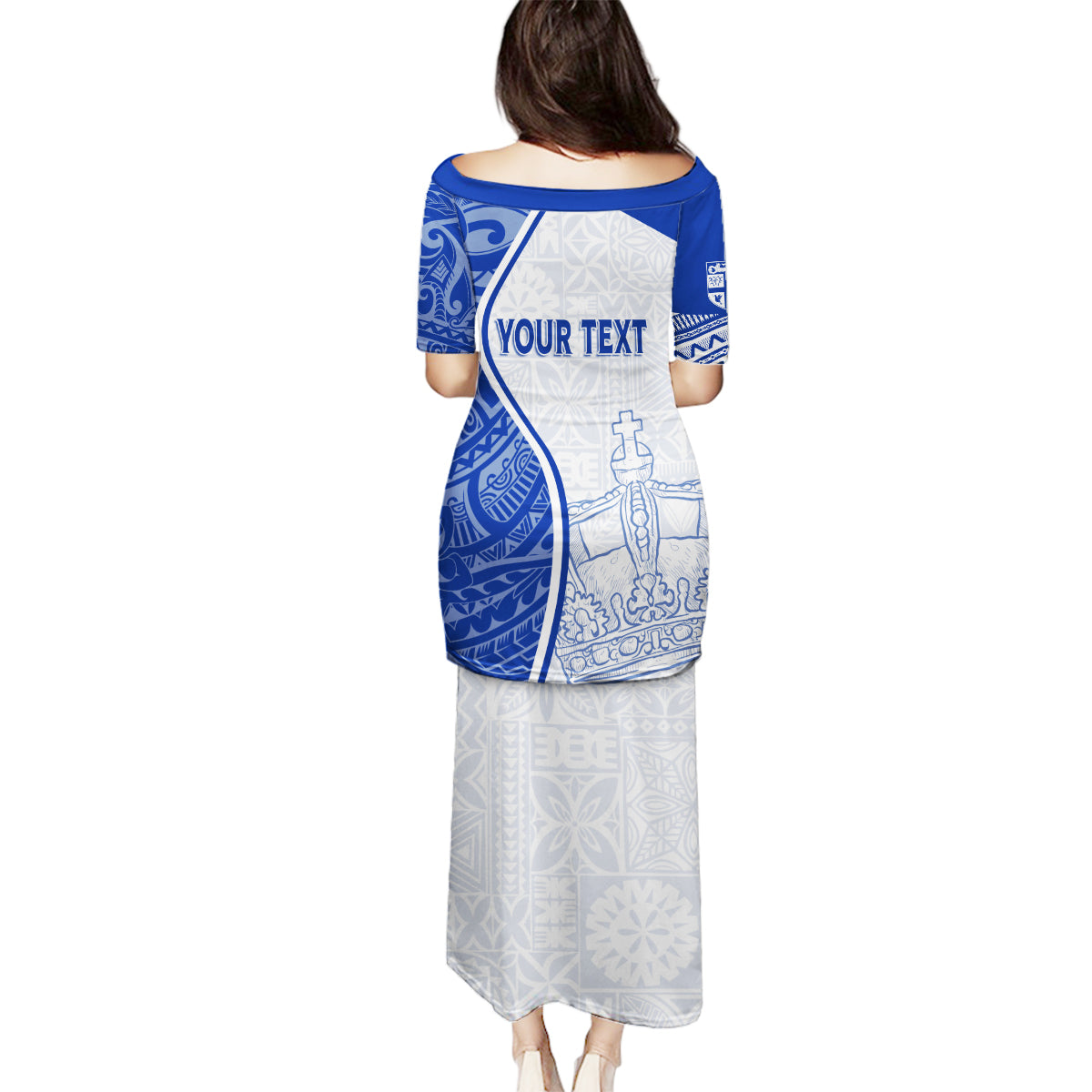 Personalised Queen Victoria School Family Matching Puletasi Dress and Hawaiian Shirt QVS Old Boys - Wonder Print Shop