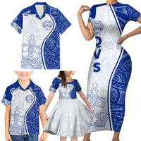 Personalised Queen Victoria School Family Matching Short Sleeve Bodycon Dress and Hawaiian Shirt QVS Old Boys - Wonder Print Shop