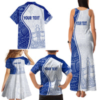 Personalised Queen Victoria School Family Matching Tank Maxi Dress and Hawaiian Shirt QVS Old Boys - Wonder Print Shop