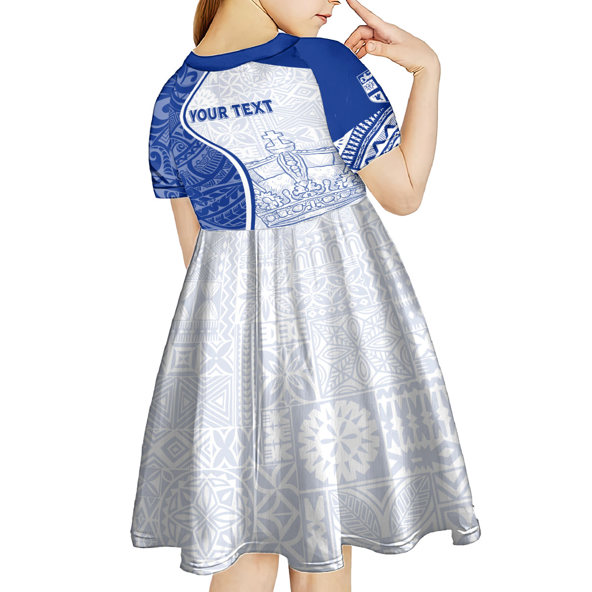 Personalised Queen Victoria School Kid Short Sleeve Dress QVS Old Boys - Wonder Print Shop