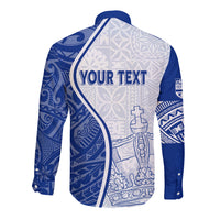 Personalised Queen Victoria School Long Sleeve Button Shirt QVS Old Boys - Wonder Print Shop