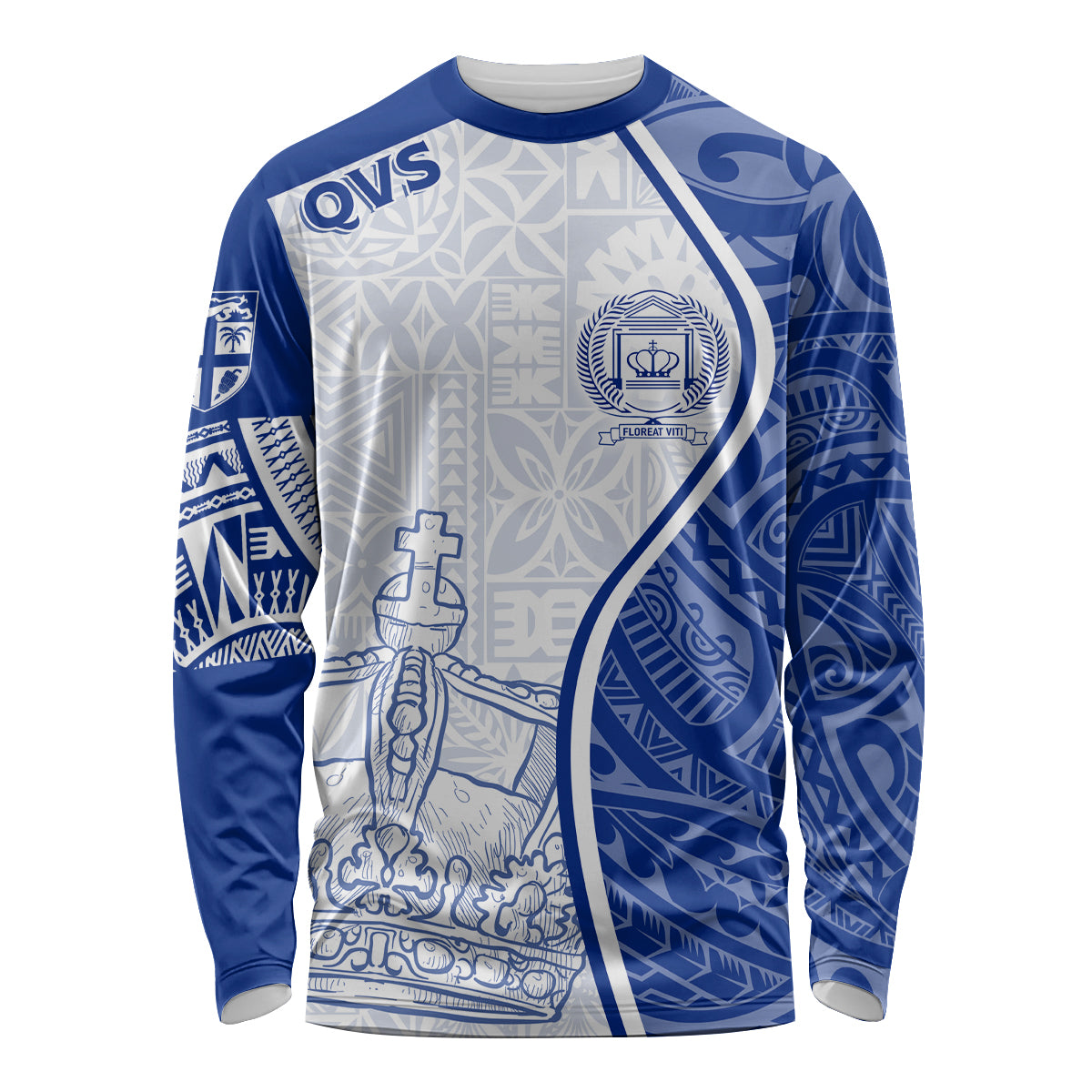 Personalised Queen Victoria School Long Sleeve Shirt QVS Old Boys - Wonder Print Shop