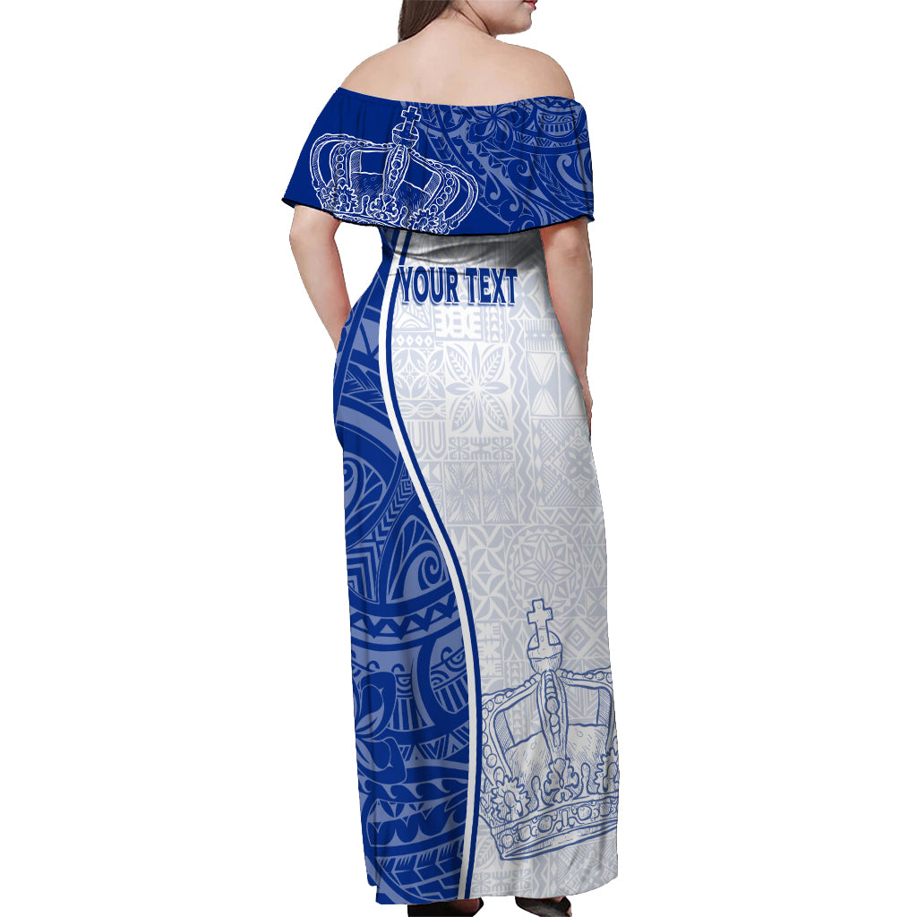 Personalised Queen Victoria School Off Shoulder Maxi Dress QVS Old Boys - Wonder Print Shop