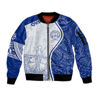 Personalised Queen Victoria School Sleeve Zip Bomber Jacket QVS Old Boys - Wonder Print Shop