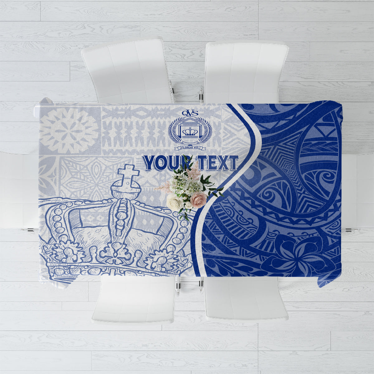 Personalised Queen Victoria School Tablecloth QVS Old Boys - Wonder Print Shop