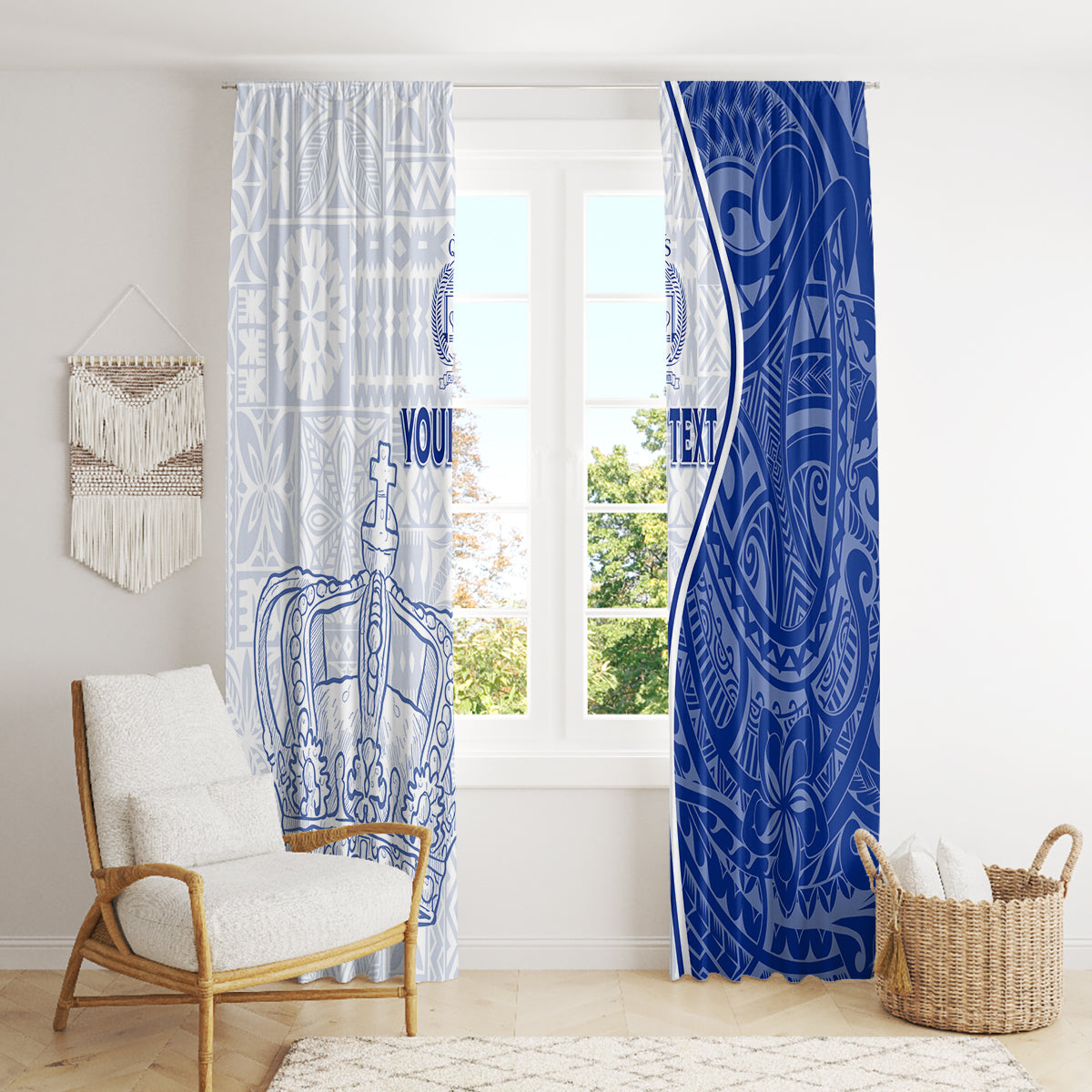 Personalised Queen Victoria School Window Curtain QVS Old Boys - Wonder Print Shop