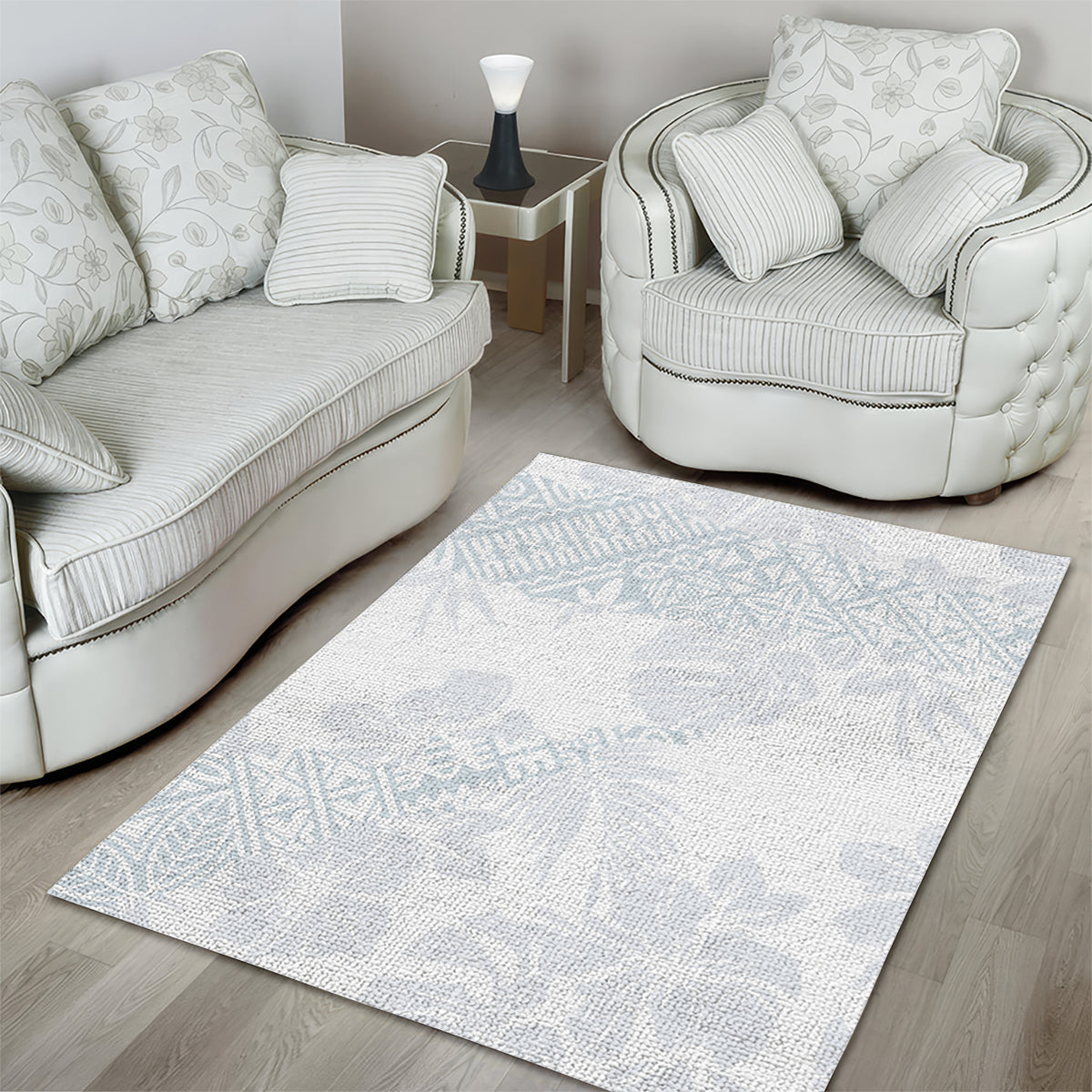 Samoa White Sunday Area Rug Hibiscus Special LT7 - Wonder Print Shop