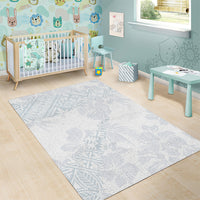 Samoa White Sunday Area Rug Hibiscus Special LT7 - Wonder Print Shop