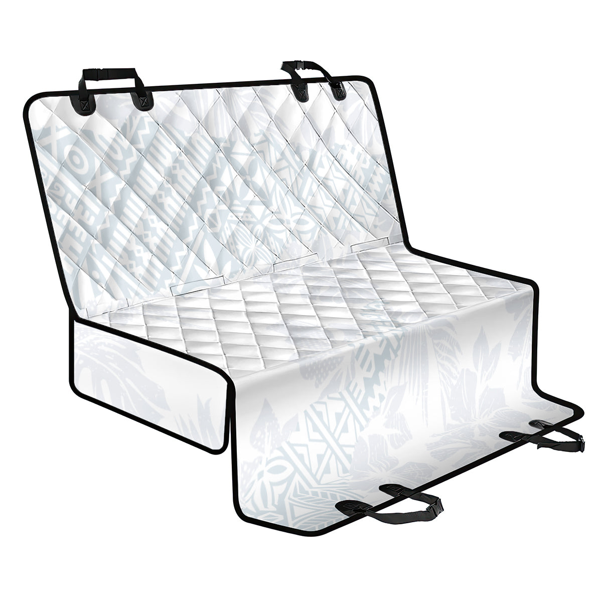 Samoa White Sunday Back Car Seat Cover Hibiscus Special LT7 - Wonder Print Shop