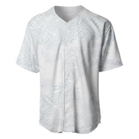 Samoa White Sunday Baseball Jersey Hibiscus Special LT7 - Wonder Print Shop