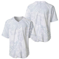 Samoa White Sunday Baseball Jersey Hibiscus Special LT7 - Wonder Print Shop