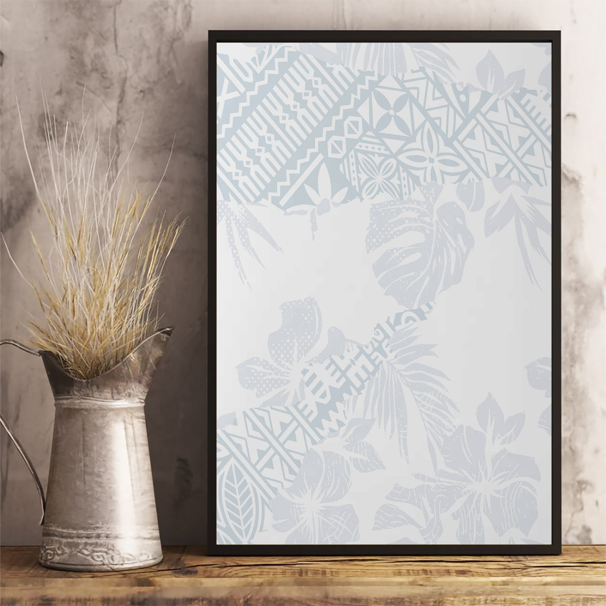 Samoa White Sunday Canvas Wall Art Hibiscus Special LT7 - Wonder Print Shop