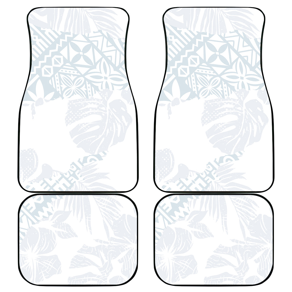 Samoa White Sunday Car Mats Hibiscus Special LT7 - Wonder Print Shop