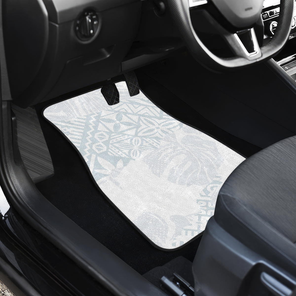 Samoa White Sunday Car Mats Hibiscus Special LT7 - Wonder Print Shop