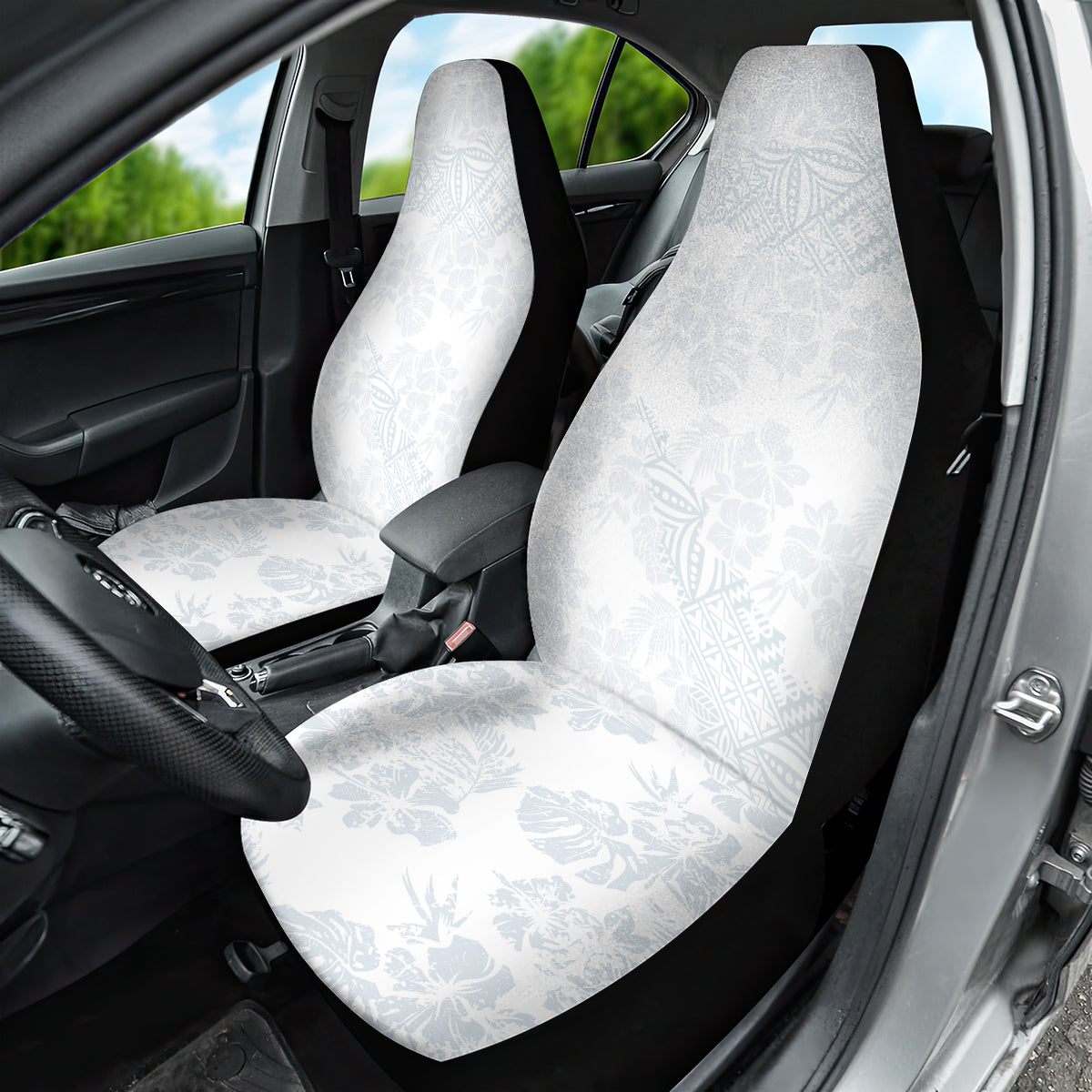 Samoa White Sunday Car Seat Cover Hibiscus Special LT7 - Wonder Print Shop