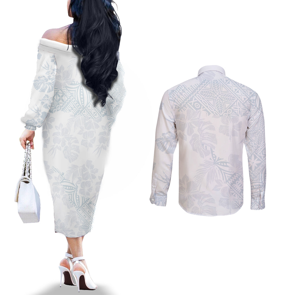 samoa-white-sunday-couples-matching-off-the-shoulder-long-sleeve-dress-and-long-sleeve-button-shirts-hibiscus-special